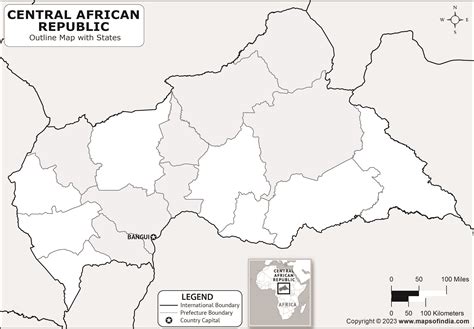 Central African Republic Outline Map | Central African Republic Outline ...