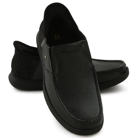 Buy Healers Black Formal Non Lacing Moccasin For Men S201-02 By Liberty
