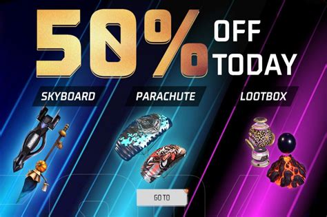 Garena offering 50% discount on Free Fire MAX parachutes, loot boxes ...