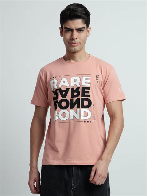 Rarebond's Rare Flip Peach Half Sleeve Comfort Fit T-Shirt ...