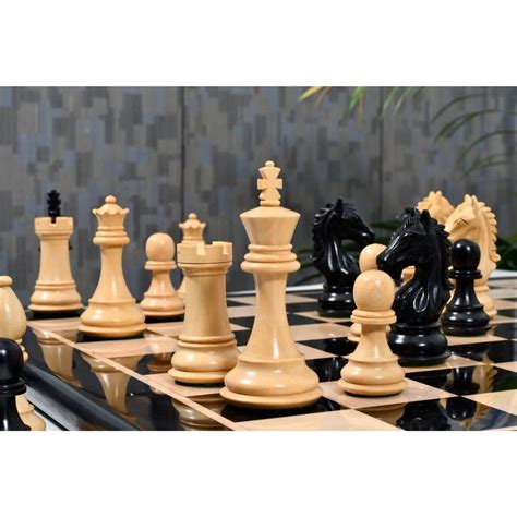 Chessbazaar The Derby Knight Pattern Chessmen In Ebonized Boxwood - 4 ...
