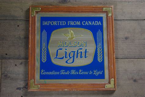 80's★MOLSON Light Beerビール看板パブミラー★アメリカンヴィンテージ【B-015】 | Antique Style～【アン ...