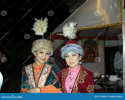 Kazakh girls editorial stock photo. Image of tradition - 67765848