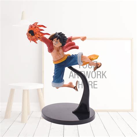 Buy Gudo One Piece Monkey D.Luffy Action Figure Luffy with Fire Fist ...