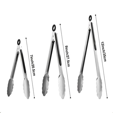 Kitchen Tongs Set Of 3, 7,9 And 12 Premium Stainless Steel Cooking 日本限定