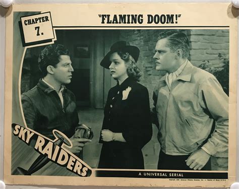ORIGINAL SERIAL LOBBY CARD - SKY RAIDERS - 1941 – scene card - Ch 7 ...