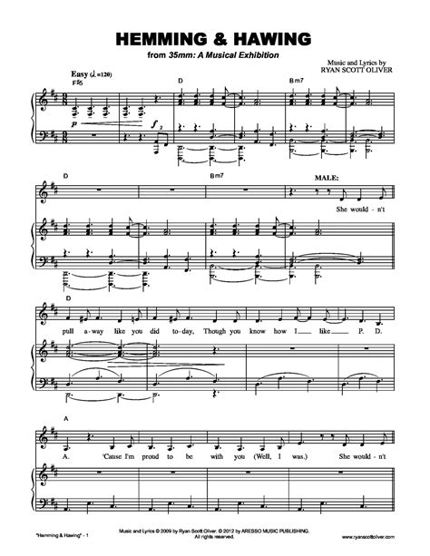 Hemming and Hawing – NewMusicalTheatre