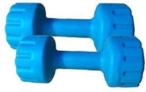 Aurion Matrix2 Plastic Dumbell Set, 4Kg (Blue/Green/Yellow) Fixed ...