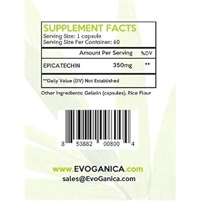 Buy EPICATECHIN (350mg x 60ct) by EVOGANICA at Ubuy India