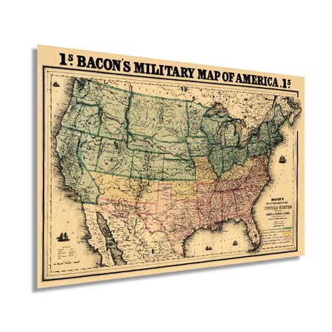 Historix Vintage 1862 Military Map Of The United States 24x36 ...