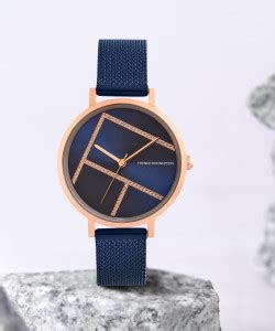 French Connection French Connection Navy Blue Analogue Watch For Women ...