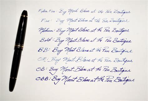 Fountain Pen Nib Sizes Comparison at Gabriel Burnell blog