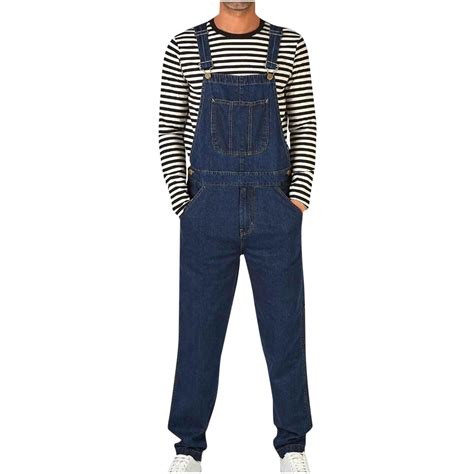 Dovford Men's Bib Overall Big and Tall Denim Overalls Casual Duck Bib ...