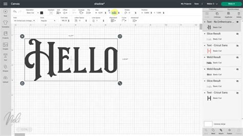 Image result for Cricut Design Space Text Tutorial Shadow