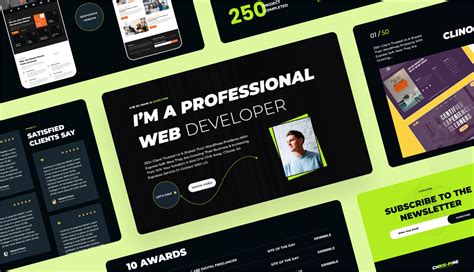 Interative Web Developer Portfolio Template 的图像结果