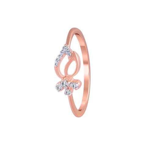 Buy Floral 18K Rose Gold Diamond Ring Online at Low Prices - PC Chandra ...