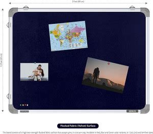 Foxit 2X2 Feet Blue Pin-Up Notice Board/Bulletin Board/Pin-Up Display ...