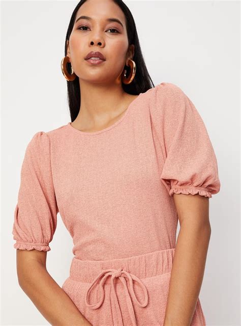 Buy Women Knit Textured Puffed Sleeve Top Online at just Rs. 699.0 ...