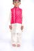 Off-White Kurta Pajama with Pink Leheriya waist jacket– My Store
