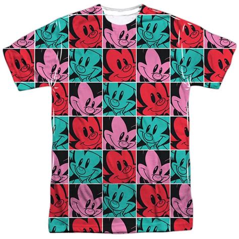 Animaniacs Squares Short Sleeve Adult Poly Crew T-shirt