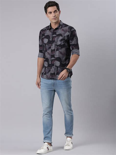 Classic Polo Men's Full Sleeve Multicolor Polo Neck Slim Fit All-Over