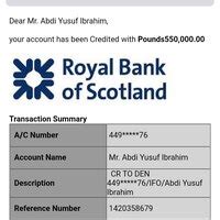 The Royal Bank Of Scotland — Account and mastercard online