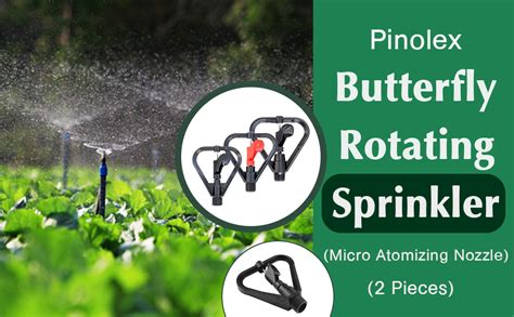 Pinolex® Butterfly Rotating Sprinkler Micro Atomizing Nozzle for Garden ...