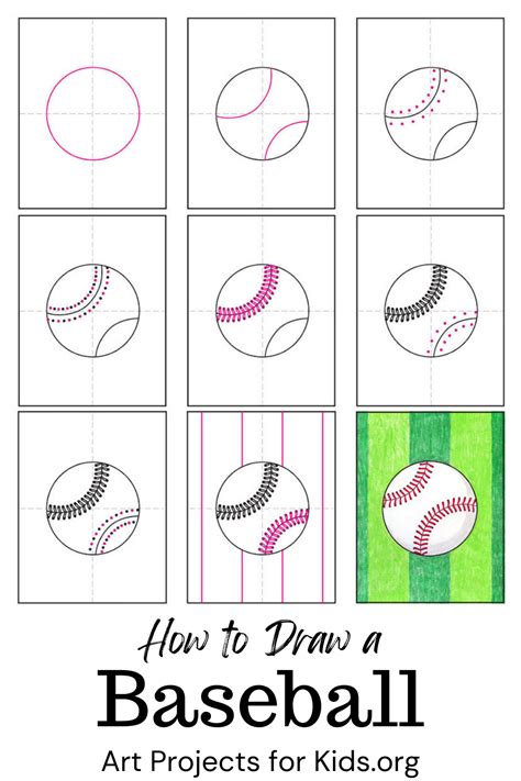 Learn how to draw a Baseball with an easy step-by-step PDF tutorial. # ...