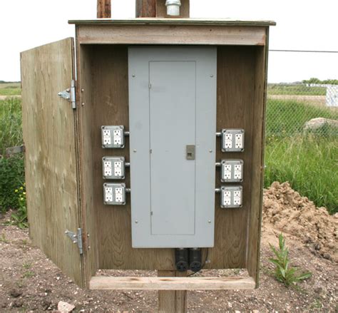Image result for Temporary Service Pole with Meter Panel Box