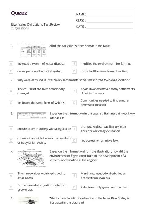 50+ ancient civilizations worksheets on Quizizz | Free & Printable