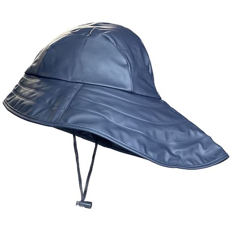 waterproof rain hat in dark blue marine