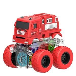Croco Tech Friction Gear Fire Engine Tanker Toy with Flashing Lights ...