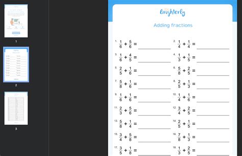 Adding Fractions Worksheets [Free download]