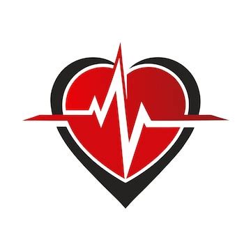 Heartbeat pulse logo design concept vector art and illustration ...