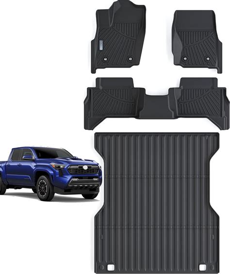 Floor Mats & Large Trunk Bed Mat for 2024 2025 Toyota Tacoma?Only Fit ...