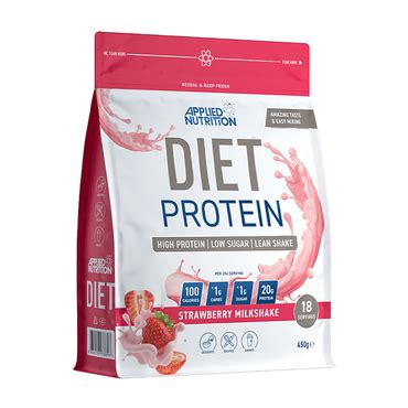 Applied Nutrition Diet Protein Powder Strawberry Milkshake 450g ...