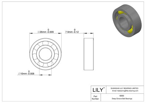 6000LUC3 | Single Row Radial Ball Bearings - NTN | LILY Bearing