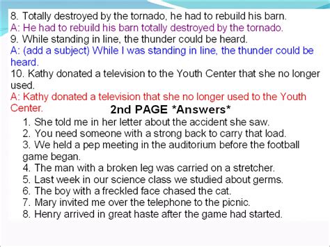 Image result for Misplaced Modifiers Worksheet