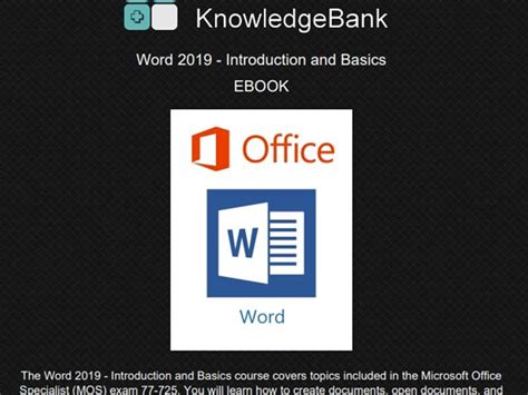 Image result for Word Tutorial Level One