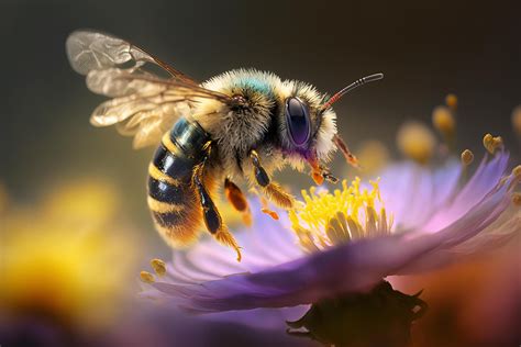Honey Bees On Flowers