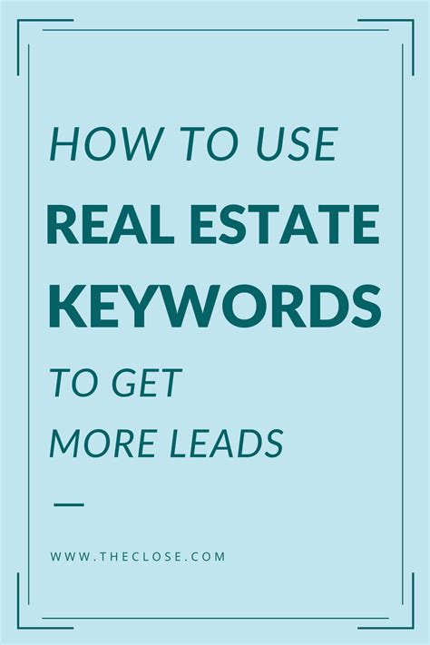 The 117 Best Real Estate Keywords (+ How to Use Them) | Real estate ...