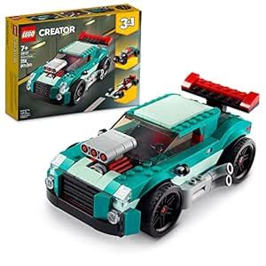 LEGO Creator 3in1 Street Racer 31127 Building Kit Featuring a Muscle ...