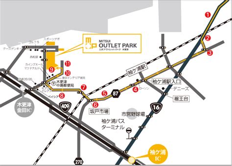 一般道：千葉・市原方面（国道16号線）からのアクセス | 三井アウトレットパーク 木更津