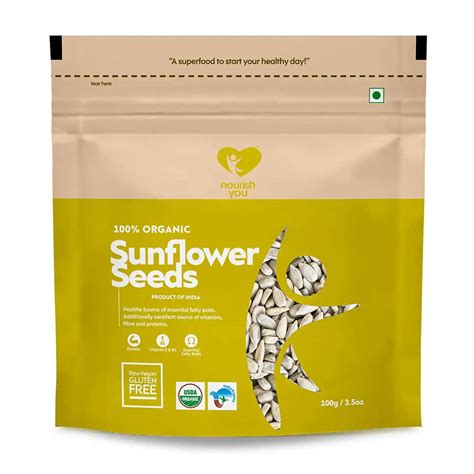 Nourish You ORGANIC RAW SUNFLOWER SEEDS 100G | EarthBased