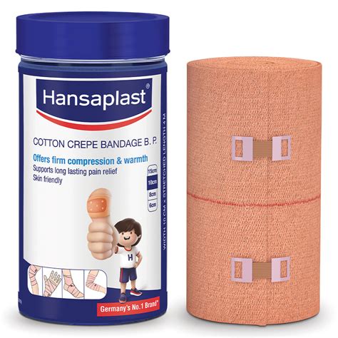 Buy Hansaplast Cotton Crepe Bandage B.P. 10 cm x 4 m, 1 Count | 19 ...