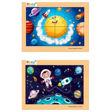 SHANAYA 2-in-1 Wooden Jigsaw Puzzles for Kids - Educational Montessori ...