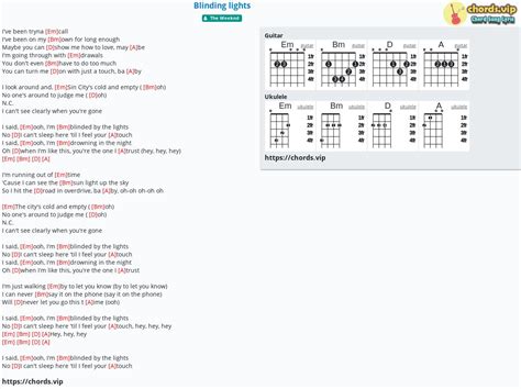 Chord: Blinding lights - The Weeknd - tab, song lyric, sheet, guitar ...