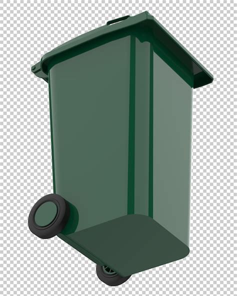 Garbage bin on transparent background 3d rendering illustration ...