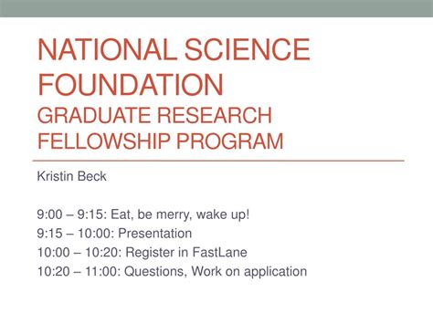 PPT - National Science Foundation Graduate Research Fellowship Program ...