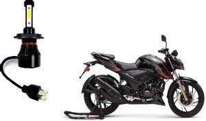 A2D H4 HS1 3-Side Led Headlight Replacement Kit - White for TVS Apache ...